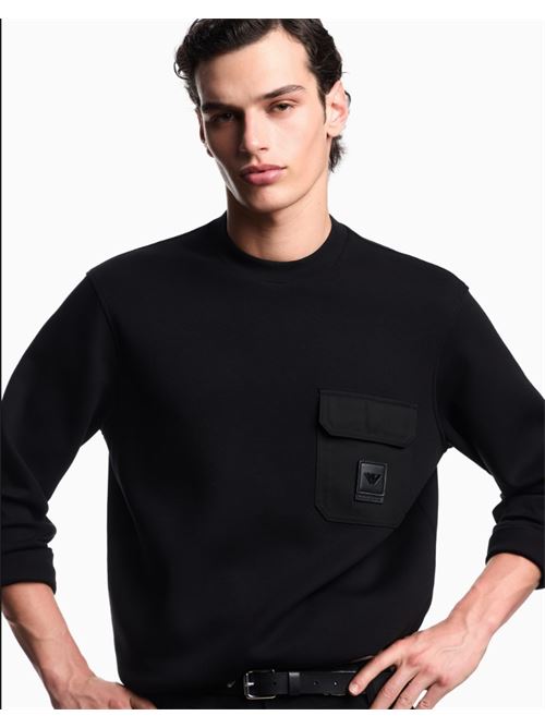 Felpa doppia con tasca e patch con logo Emporio Armani | EM002925 AF10013.UC001